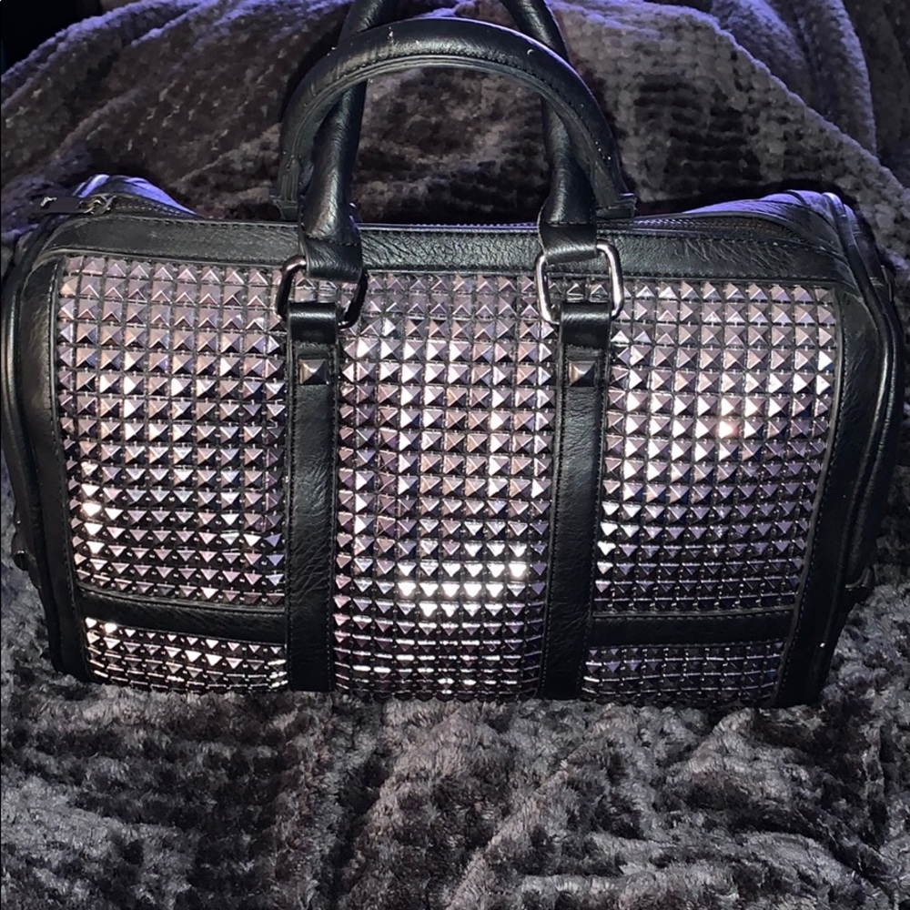 Black studded bag